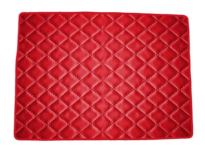 Matelassé Cuir artificiel ROUGE Tapis coffre pour Peugeot Partner Tepee 5per 200 - Photo 1/4