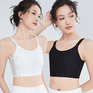 Frauen Brust Brust Binder Tomboy weich FTM dehnbar Sport BH Weste Tank Top US. - Bild 1 von 21