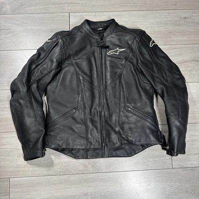 Alpinestars Stella Women’s Black Leather Motorcycle Jacket Size UK 16 EU 48 VGC - Image 1 of 4