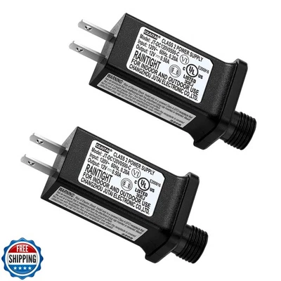 2PCS Replacement 12V 0.5A LED Transformer JT-DC120V0500-C Class 2 Power Suppl - Image 1 of 4