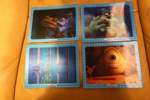 JUEGO DE CUATRO CARTAS COLECCIONABLES MONSTERS INC NILLA WAFERS KRAFT CHEESE NIPS 2002 3D - Imagen 1 de 2