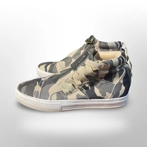 Zapatillas deportivas camufladas altas jolimall informales con detalles de cremallera cómodas para mujer talla 8 - Imagen 1 de 6