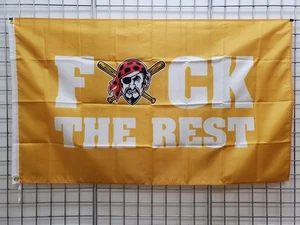 Pittsburgh Pirates Flag 3ftx5ft Pittsburgh Pirates F The Rest Flag Banner MLB ⚾️ - Picture 1 of 1