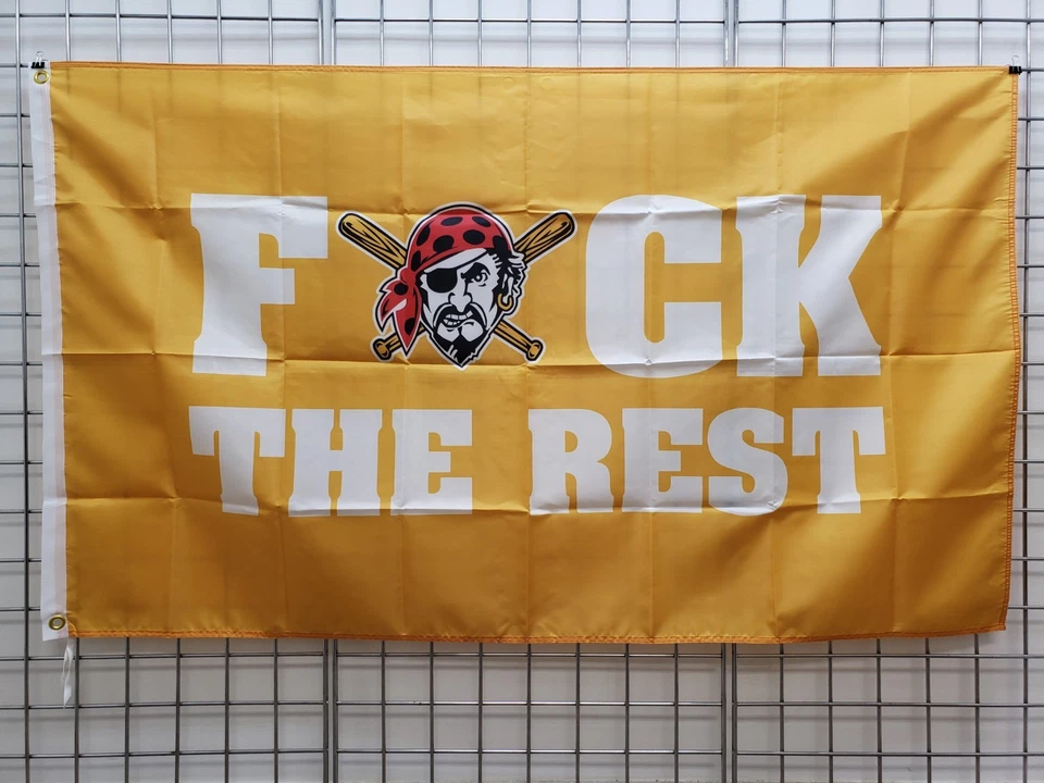 Pittsburgh Pirates Flag 3ftx5ft Pittsburgh Pirates F The Rest Flag Banner MLB ⚾️ - Image 1 of 1