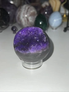 Amethyst Geode “smiling” Sphere 6cm - Picture 1 of 6