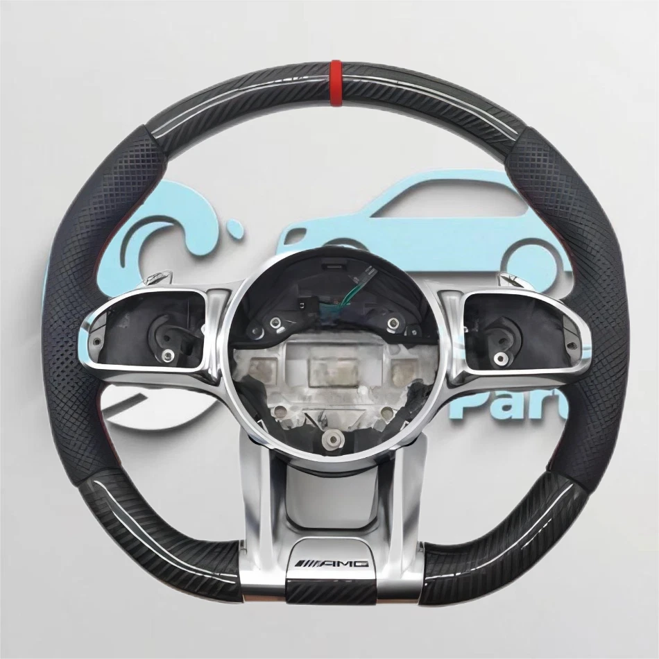 1.Volante Mercedes Benz fibra carbono AMG G63 C E S GLE 18-21 Foto 1 de 1
