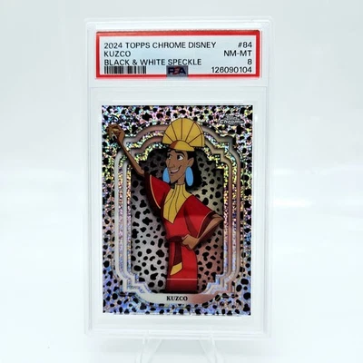 2024 Disney Topps Chrome Emperor Kuzco #84 PSA 8 Black White Speckle /101 - Image 1 of 3