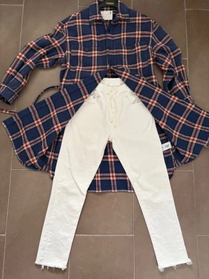 R13 ★ Boy Skinny Jogger Jeans ★ Denim with Drawstring ★ White ★ SMALL ★ NP 450 Eur - Image 1 of 4