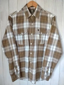 TIMBERLAND Mens Shirt Brown Check Long Sleeve Size S/P (Small) - Picture 1 of 11