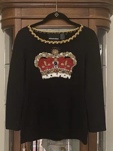 Michael Simon Sweater Black CROWN S Excellent Condition - Picture 1 of 4