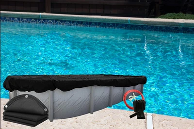 Micro Malla Sobre Suelo Ovalada Piscina Invierno Cubierta con Clips - Elige Talla Foto 1 de 4