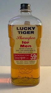 Vintage Bottle of Lucky Tiger Shampoo For Men - Picture 1 of 3