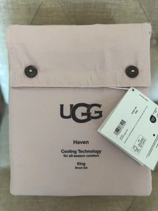 UGG HAVEN Rose Tint KING Sheet Set Cooling Technology for All Season Comfort New - Picture 1 of 4