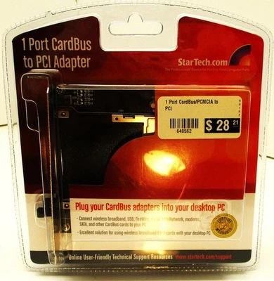 Tarjetas PCMCIA/CardBus para portátil raras, ejecutan en una PC de escritorio, StarTech PCI2PCMCIA1E Foto 1 de 4