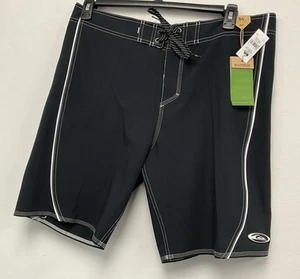 QUIKSILVER SURFSILK 99 20" Men's Black Boardshorts - - Size 34 - NWT - Picture 1 of 4