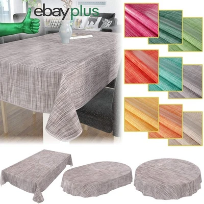 Wachstuch Tischdecke Wachstischdecke abwaschbar Leinenoptik Textiloptik BW1 ANRO - Bild 1 von 4