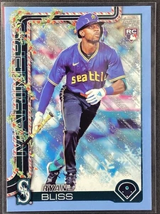 Topps Holiday 2025 azul claro brillo paralelo #H184 Ryan Bliss RC Mariners - Imagen 1 de 2