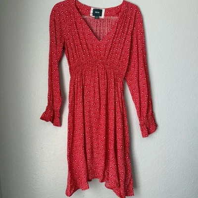 Vestido Floral Maeve by Anthropologie Monaco Rojo Blanco XS Informal Cuello en V Foto 1 de 4