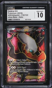 CGC 10 2016 Pokemon BREAKpoint #118/122 DARKRAI EX Ultra Rare Holo Full Art Card - Picture 1 of 2