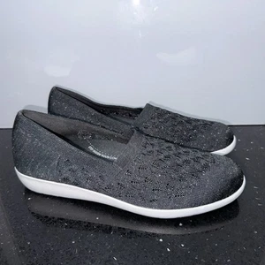 Near New ZIERA (Kumfs) Ugo Flex Black Subtle Sparkle Flats 41 XF (10) #37286 - Picture 1 of 15