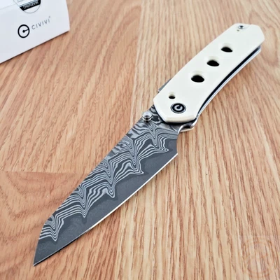 Cuchillo Plegable Civivi Vision FG 3.5" Hoja de Acero Damasco Mango G10 Foto 1 de 4