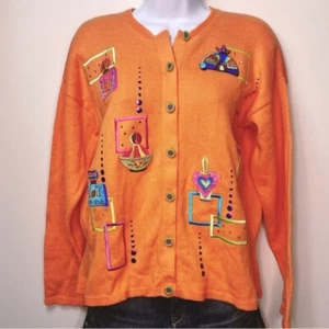 MINDY M Vintage Cardigan Sweater 70’s/80’s, Made in the USA - Picture 1 of 15