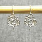 2 Pairs of 925 Sterling Silver Cactus Earring Ear Wire Hooks