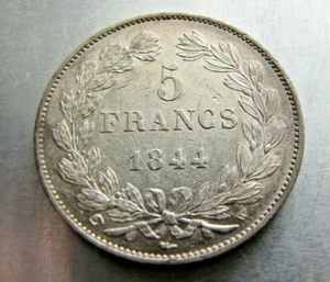 France KM749.13, 5 Francs 1844-W sharp toned/lustrous AU - Picture 1 of 2