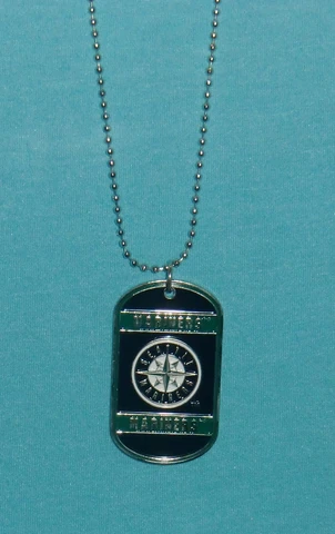 Seattle Mariners Metal Dog Tag Necklace MLB Licensed Baseball Jewelry Cover