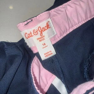 Size 16 Girls Cat & Jack Uniform Pants Fighter Pilot Blue Adjustable Stretch - Picture 1 of 8