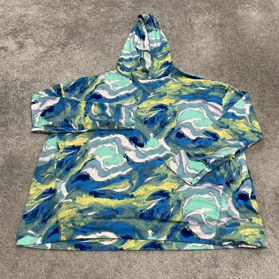 Moletom com capuz Jones New York aquarela feminino 1X colorblock furos para polegar - Imagem 1 de 4