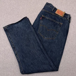 Pantalones de mezclilla para hombre Levi's 501 42x30 botón mosca rectos lavado oscuro 100 % algodón - Imagen 1 de 11