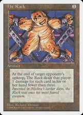 1X The Rack Fourth Edition NM/EX MTG CARD