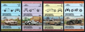 ST.VICENT GRENADINES 1984 CLASSIC CARS SET OF 4 PAIRS STAMPS MNH - Bild 1 von 1