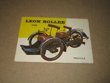 1954 Topps World of Wheels trading cards #109 LEON BOLLEE TRICYCLE 1898