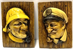 Maritime Wanddeko Seekapitän maritim alt Salz Terra Stein Orzeck 2 Stück - Bild 1 von 11