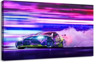 AFLE Jdm Poster, Sport Car, Supra Canvas Wall Art For Living Room Decor - Picture 1 of 5