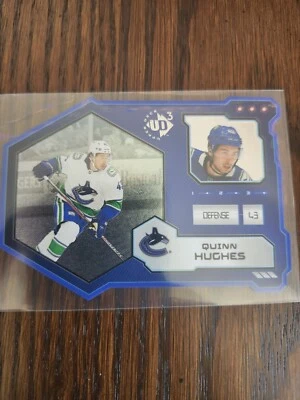 2021-22 UPPER DECK EXTENDED SERIES UD3 SET /1000 QUINN HUGHES #UD3-27 CANUCKS - Image 1 of 2