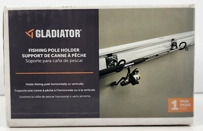 Ganchos porta caña de pescar gladiador 1 pr (2 ganchos en total) uso con paneles canales Foto 1 de 4