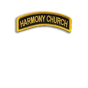 HARMONY CHURCH Embroidered Tab - US Army Infantry - (11 Bravo) Fort Benning, GA - Picture 1 of 2