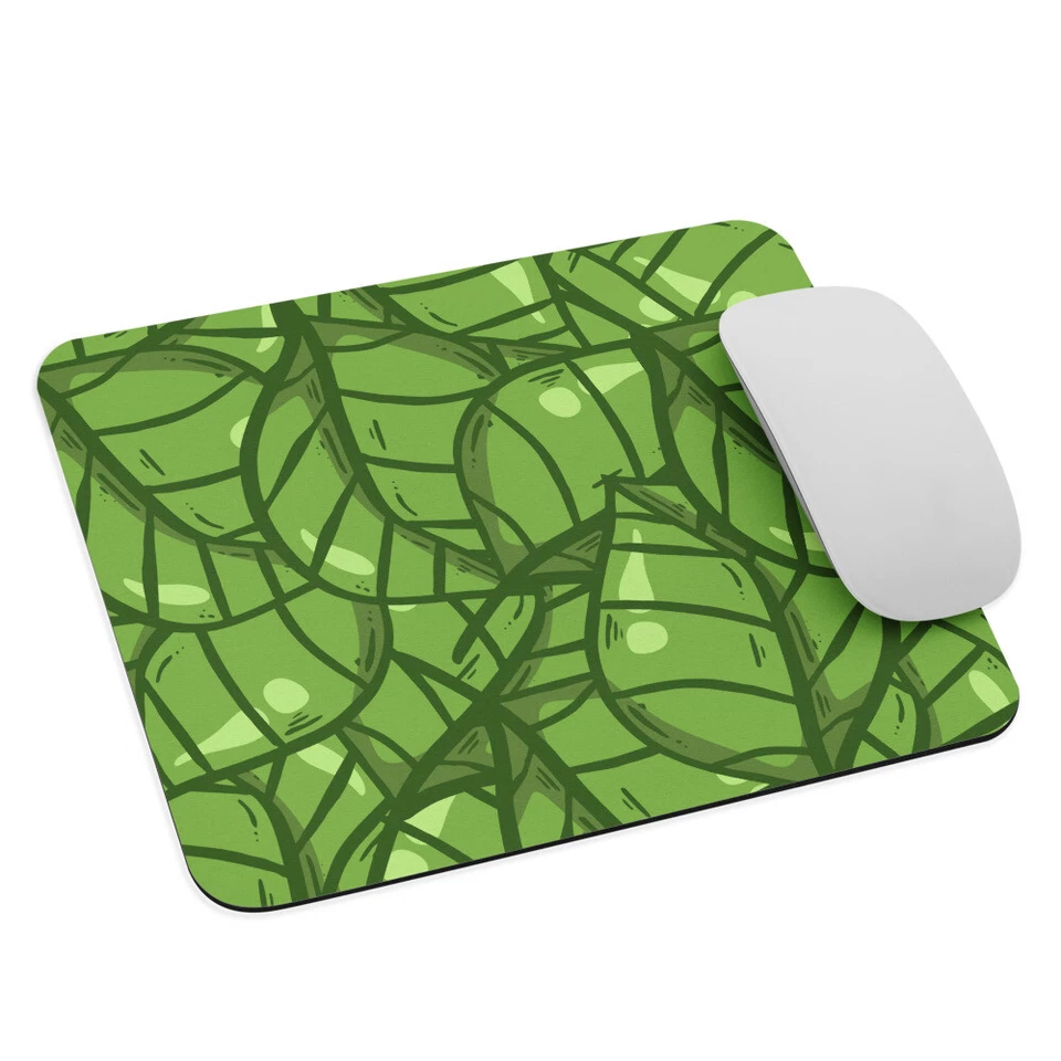 Green Leaf Plant Design Mouse Pad Tropical Leaves NEW - Image 1 of 1