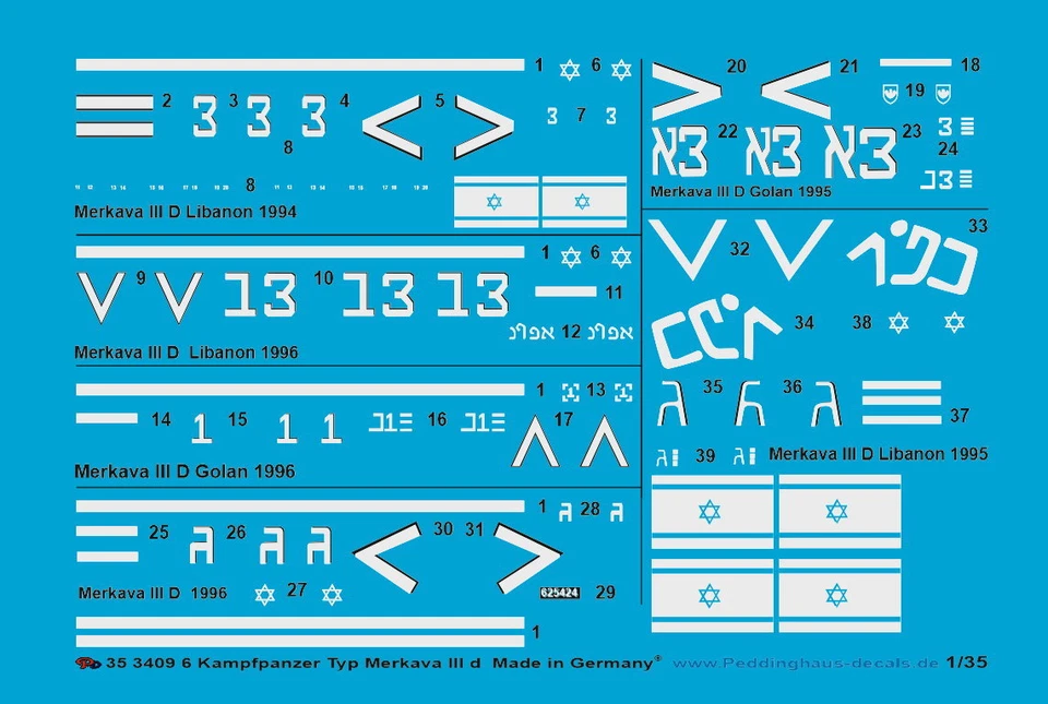 Peddinghaus 1/35 3409 6 Carro Armato Tipo Merkava III D - Immagine 1 di 1