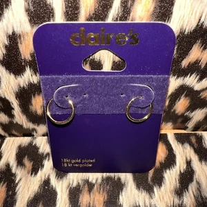 Claires 18 kt vergoldet 10 mm Creolen - BRANDNEU - Bild 1 von 1