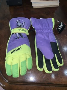 Vintage Kombi The Joker Batman 80s Rare Ski  Gloves Sz Med Purple NWT - Picture 1 of 2