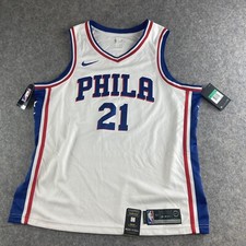 Red Jordan NBA Philadelphia 76ers Embiid #21 Swingman Jersey