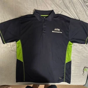 Polo de golf Seattle Seahawks para hombre talla XL azul marino/verde manga corta fanático de la NFL - Imagen 1 de 6