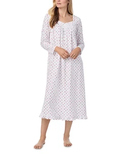 Nwt Eileen West SWEET PINK BUDS 100% COTTON KNIT Long Sleeve Ballet Nightgown XL - Picture 1 of 5