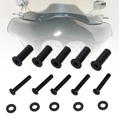 Винты болты гайки гайки ветрового стекла двигателя подходят для Harley Road Glide FLTRX 98-23 2011 - Изображение 1 из 4