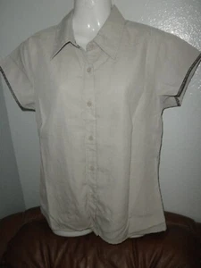 Ladies NORTH FACE Gray Short Slv Blouse Top, size M - Picture 1 of 2