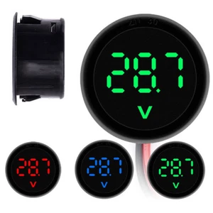 LED Digital Display Circular 2-wire Voltmeter DC Digital Voltmeter Head Display - Picture 1 of 15